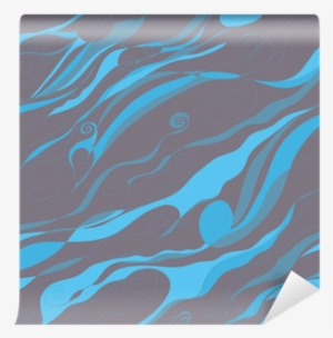 Vector Seamless Abstract Pattern, Waves Wall Mural - Painting
