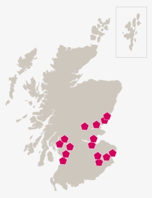A Map Of Scotland Showing Perth, Dundee, Arbroath, - Map Of Scotland Transparent