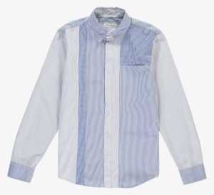 Howe Multi Panelled Shirt In Pale Blue Stripe - Shirt