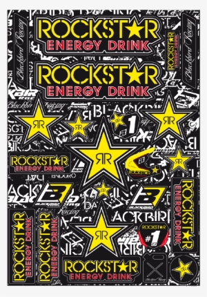 Sticker Sheets Pvc Husqvarna Rockstar Energy - Rockstar Energy Drink