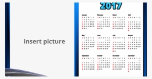 Calendar Blue Stripe 2017 Png Frame - Custom Magnet 5.5" X 5.5" Round Corners 20 Mil