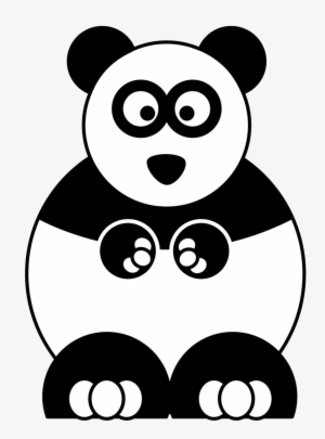 Cartoon Panda Clipart Giant Panda Cartoon Clip Art - Black And White Drawing Panda