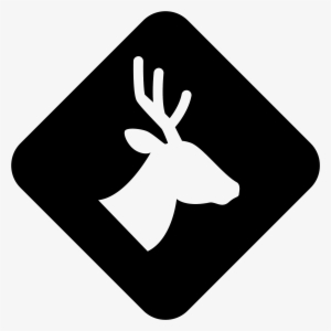 Wild Animals Sign Filled Icon - Deer