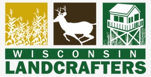 cornfield deer cabin logo of wisconsin landcrafters - wisconsin landcrafters