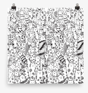 Cat Doodle Poster