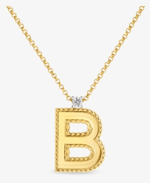 Roberto Coin 18k Yellow Gold Block Letter Pendant - Letter A Pendant Gold Block