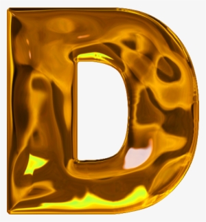 Lumpy Gold Letter D - Golden Letter D Png