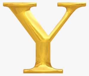 Lettering Typography Gold Initial - Letter Y Clip Art