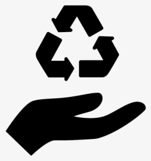 Hand Holding Up Recycling Mark Vector - Mano Reciclaje Png