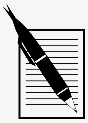 pen and paper black and white clip art