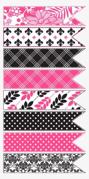 Solid Blank Ribbons - Pink And White Ribbon Png