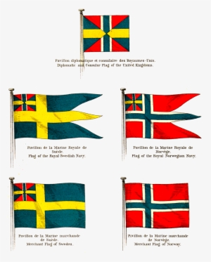 Standard Norske Svensk Flagg - Evolution Of Swedish Flag