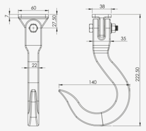 Meat Hook - Technical Drawing
