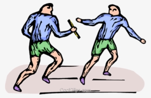 Relay Runners Royalty Free Vector Clip Art Illustration