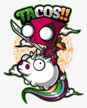 Tacos & Unicorns - Imagenes De Deadpool Con Su Unicornio