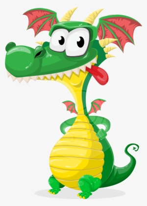 Spiky As Dragon Cute Mighty A Cute Dragon Vector Cartoon - Confused Cartoon Dragon