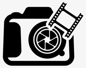 Photo Camera With Film Strip Photogram Comments - Flashing Camera Clipart