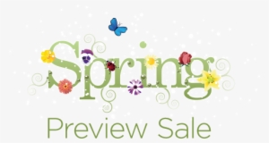 Spring Preview Sale - Word Spring With Flowers
