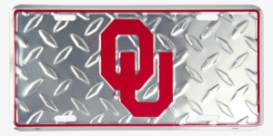Oklahoma State Sooners Ou Diamond Football 6"x12" Aluminum - University Of Oklahoma