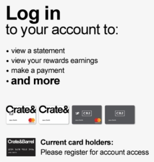Welcome To The Crate And Barrel Online Account Management - Crate And Barrel
