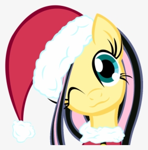 Christmas, Christmas Ponies, Emoshy, Fluttershy, Hat, - My Little Pony Christmas Applejack