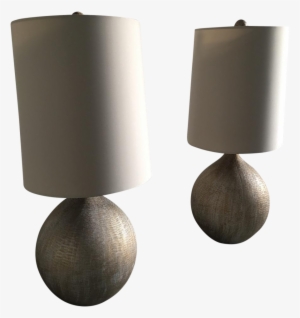 Vera Table Lamps Pair With Ball Body And Tube Shade - Crate And Barrel Vera Table Lamp