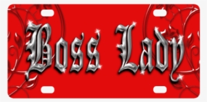 Red Boss Lady Bling Classic License Plate - Boss Lady Throw Blanket