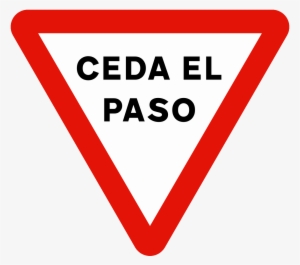 Spain Traffic Signal R1 - Ceda El Paso Señal De Transito