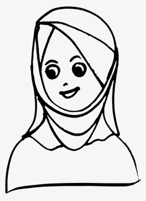 Big Image - Girl With Head Scarf Drawing