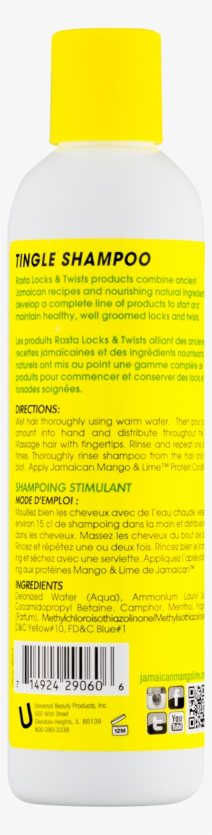 Rasta Locks & Twist Jamaican Mango & Lime Tingle Shampoo, - Plastic Bottle