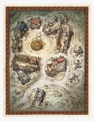 Caravan - Gypsy Camp D&d Map