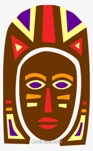 African Mask Royalty Free Vector Clip Art Illustration - African Masks