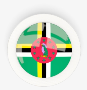 Illustration Of Flag Of Dominica - Circle