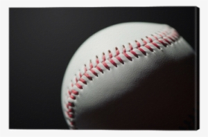 Studio Shot Of A Baseball Ball, Black Background Canvas - Side Lighting Photography