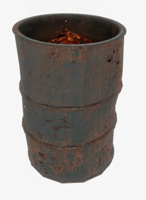Fo4 Bonfire Barrel - Mailbox Planter Barrel