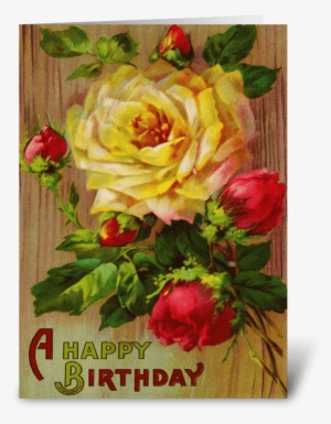 Vintage Rose Greeting Card - Customizable Necklace - Flower Necklace - Flower Jewelry