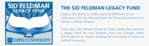 So When We Found Out About The Sid Legacy Fund At Depaul - Lottery Funded