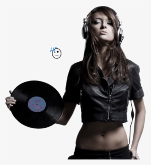 Music Girl Png - Girl With Headphones Png