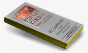 Thick Silk Business Cards With Foil And Colored Edges - Book Cover