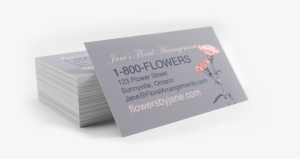 Stack Of Business Cards With Spot Varnish For A Florist - Book Cover
