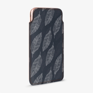 Dailyobjects Tribal Feathers Grey Real Leather Wallet - Iphone