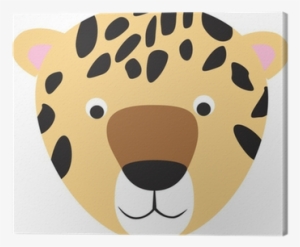 Leopard Or Cheetah Cartoon Face Canvas Print • Pixers® - Animal Wall Sticker - Wall Decal