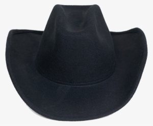 Cowboy Hat In Black Wool - Cowboy Hat From Back