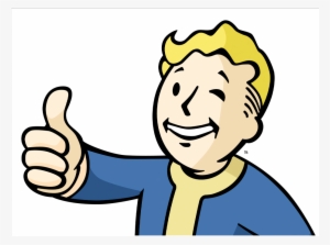 Clipart Royalty Free Car Decal Vault Boy Official Bethesda - Fallout 4 Thumbs Up