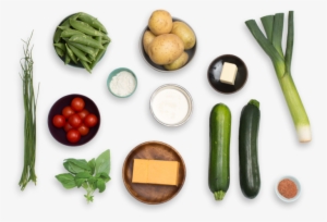 Title - Vegetables Upper View Png