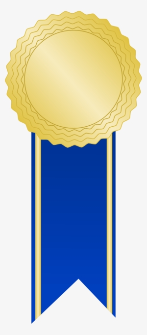 Open - Award Ribbon Vector Blue