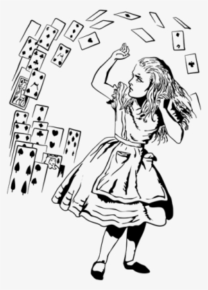 Alice In Wonderland Cards Decal - Naklejka Alicja W Krainie Czarów