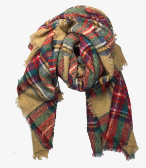Secret Garden Blanket Scarf By Scarf From The Lucky - Plaid Scarf Transparent