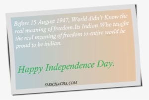 Real Meaning Of Independence