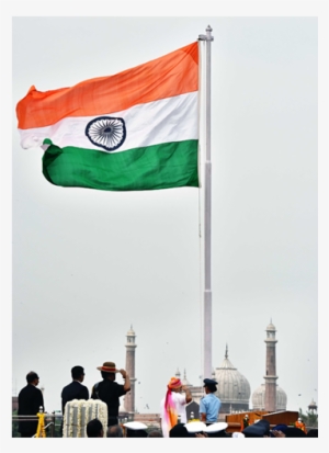 The Prime Minister, Shri Narendra Modi Saluting After - India Flag Red Fort